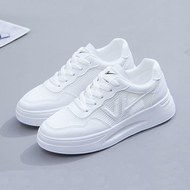 Little White Shoes Women's 2025 Spring and Summer Explosion Breathable Mesh Non-slip Versatile Platform Casual Campus Sports Shoes Women's Shoes