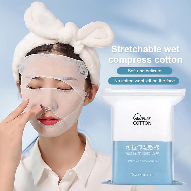 Makeup Wet Cotton Pads For Face Stretchable Bandage Tear Mask Paper Towel Hydrotherapy Hydration Cotton Sheet