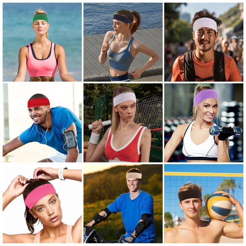 Pure Color Widened 7CM Hairband with High Elasticity, Suitable for Sports, Headscarf, Yoga, Hair Accessory