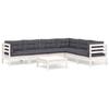VidaXL Bois de Pin Massif Salon de Jardin 7 pcs avec Coussins Mobilier de Patio Meubles d'Extérieur Mobilier de Jardin 3096690