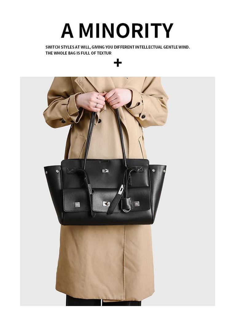 Punk-Schloss Motorrad-Stil Große Kapazität Tragetasche & Schulterhandtasche 2025