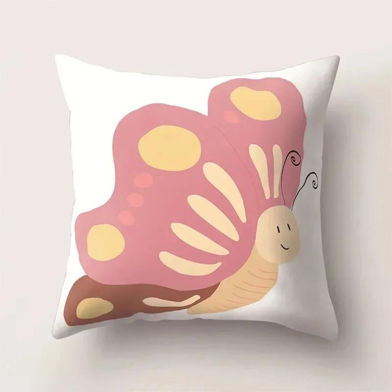 Bunter Schmetterlingsmuster Kissenbezug Auto Wohnzimmer Sofa Kissenbezug Luxuriöse Heimdekoration Kissenbezug