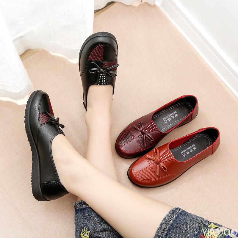 2025 Ladies Casual Leather Loafers Women's Lightweight Shoes Women Leather Flats Female Flat Summer Classic breathable Shoes