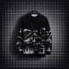 Guochao Men's Snow Mountain Knit Sweater: Unique Autumn/Winter Style