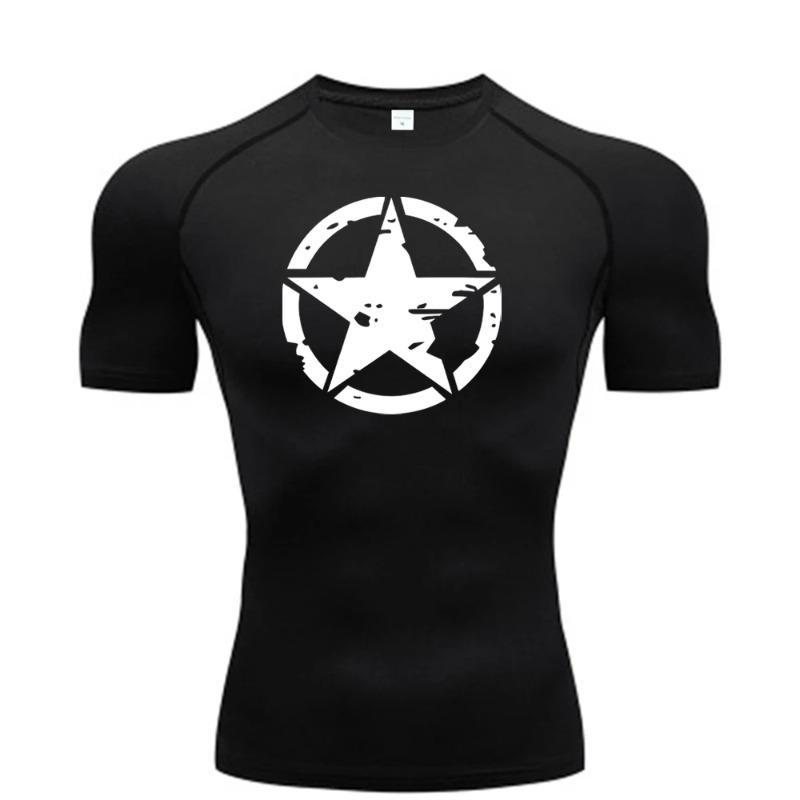 Fashion Tight-fitting T-shirt High Elasticity Quick-drying Fitness Wear Versatile Top Stretchy Moisture-Wicking Comfortable Sweat-Absorbent Jogging
