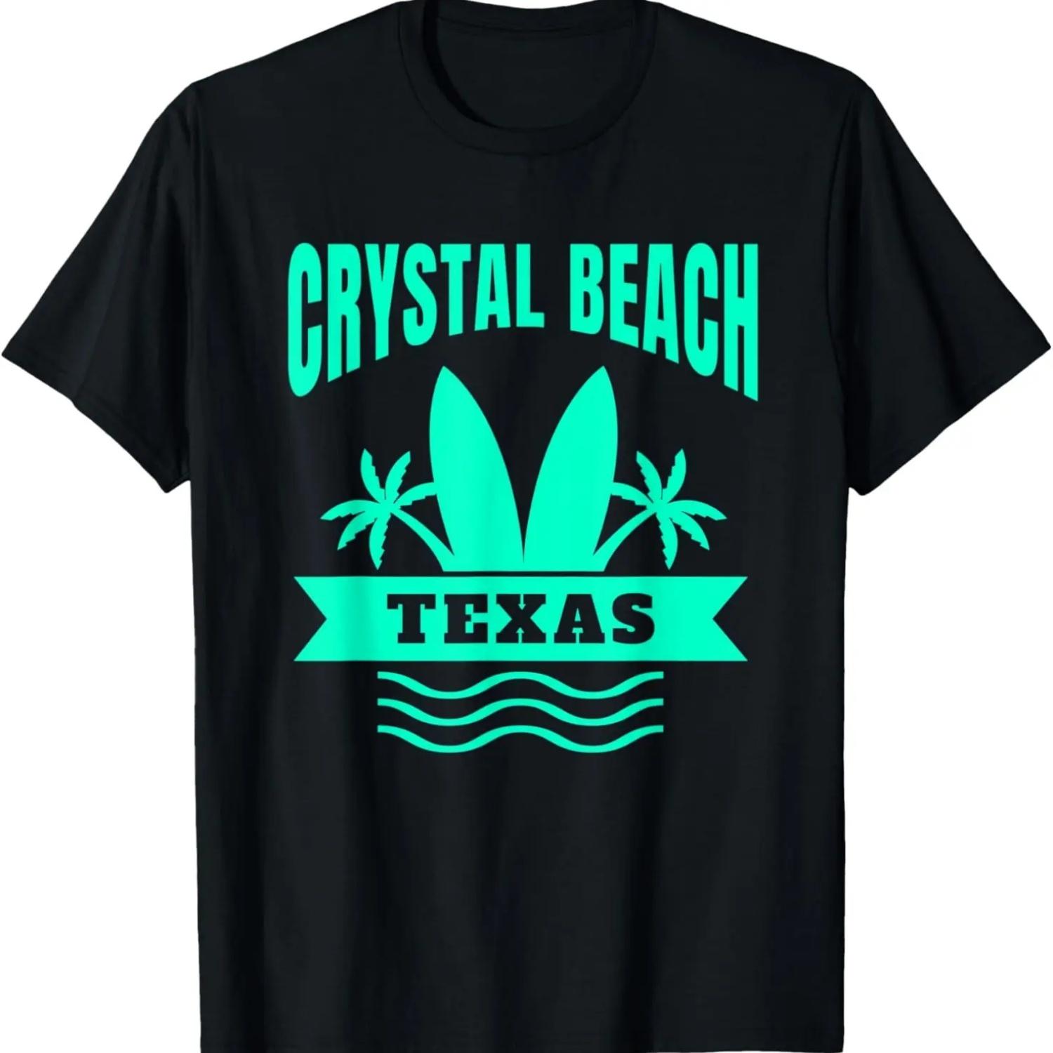Crystal Beach Texas Vacation Souvenir T-Shirt S чёрный