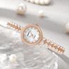 New luxury bracelet quartz watch, small dial fashion women's quartz wristwatch, vintage simple women's watch