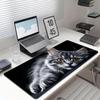 Fluffy Cat Extended Gaming Mouse Pad Non Slip Rubber Keyboard Mat Stitched Edge for E-Sports Gamers Office Daily Use