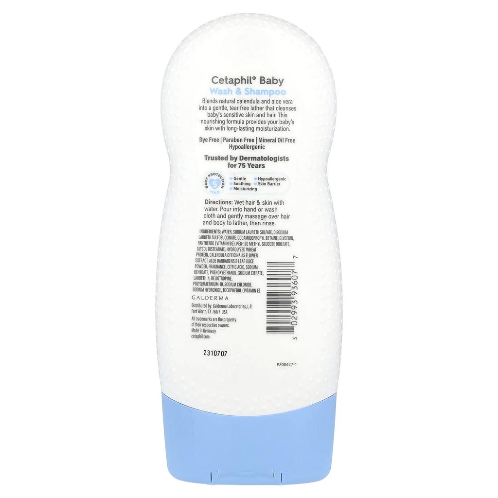 Baby Wash & Shampoo with Organic Calendula, 7.8 Fl Oz (230 Ml)