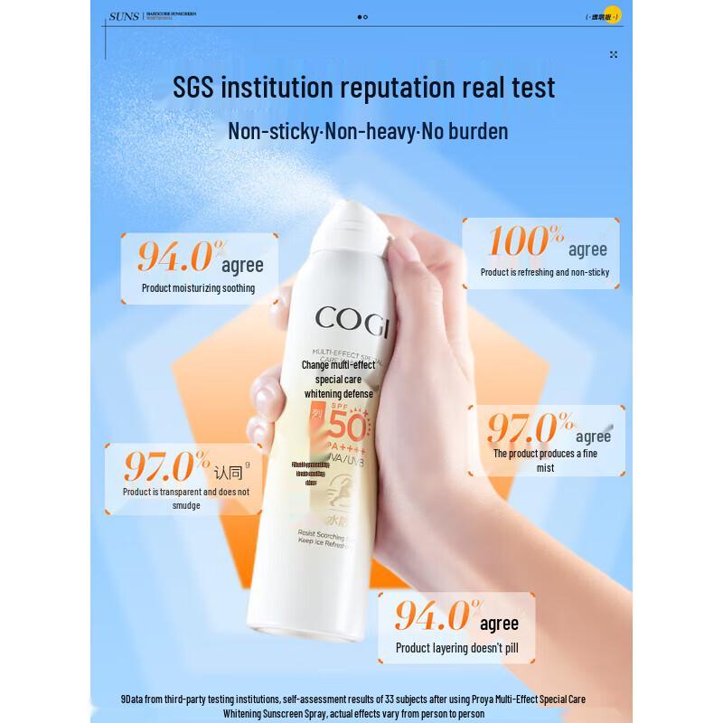 Gaozi Multi-Effect Whitening Sunscreen Spray