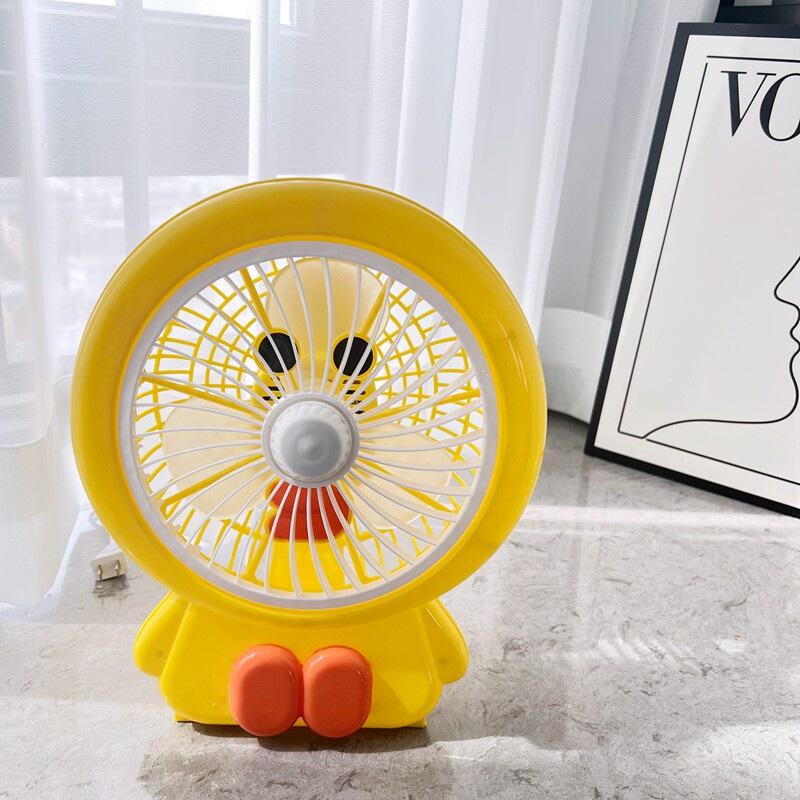 Cartoon Cute Silent Mini Desk Fan for Bedside, Office, Dorm Plug-in, electric use