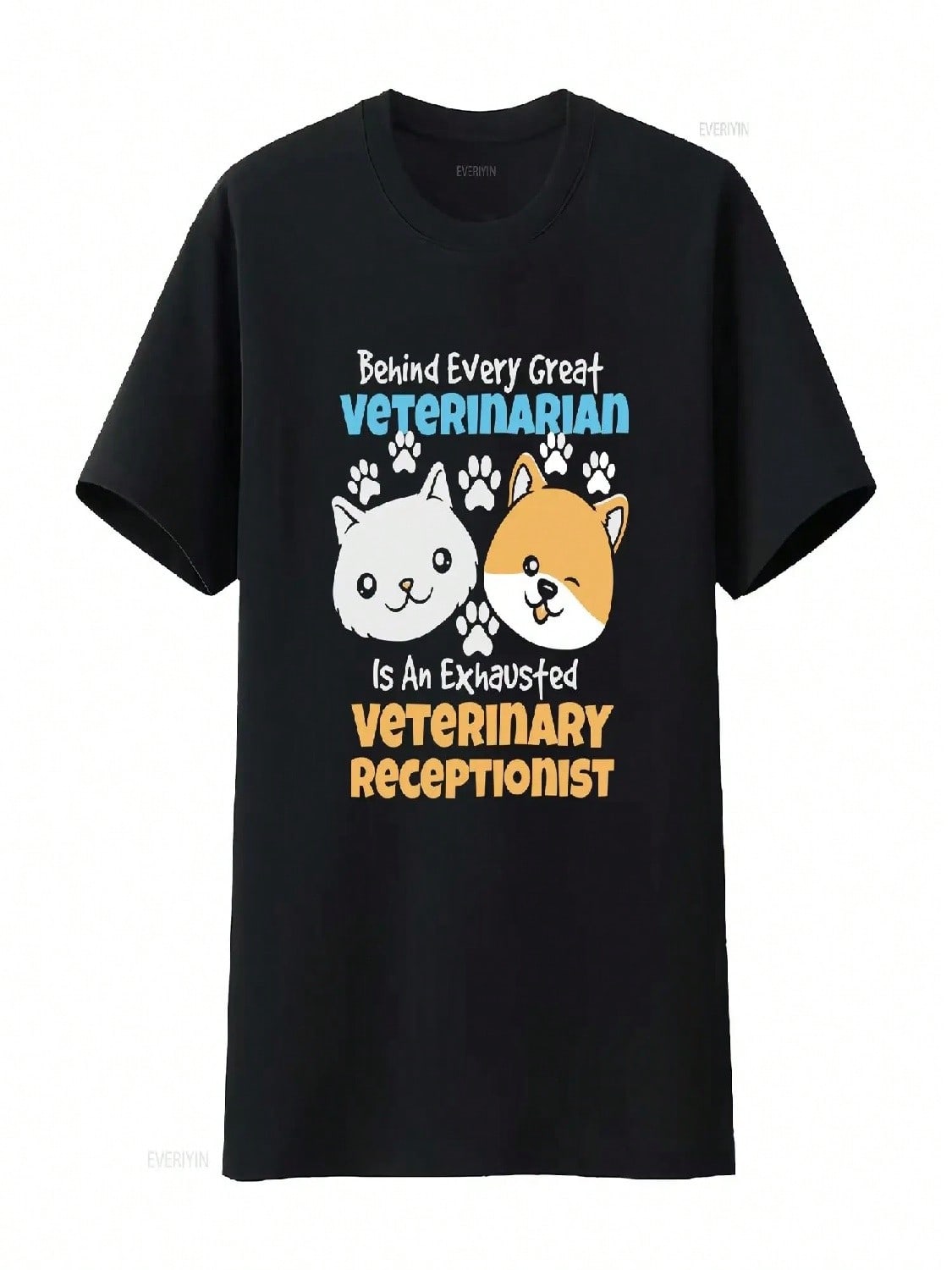 Vet Tech T Shirt Reception Veterinarian Animal Exhausted Veterinary Receptionist Vintage Washed Stretched Graphic Streetwear S разноцветный