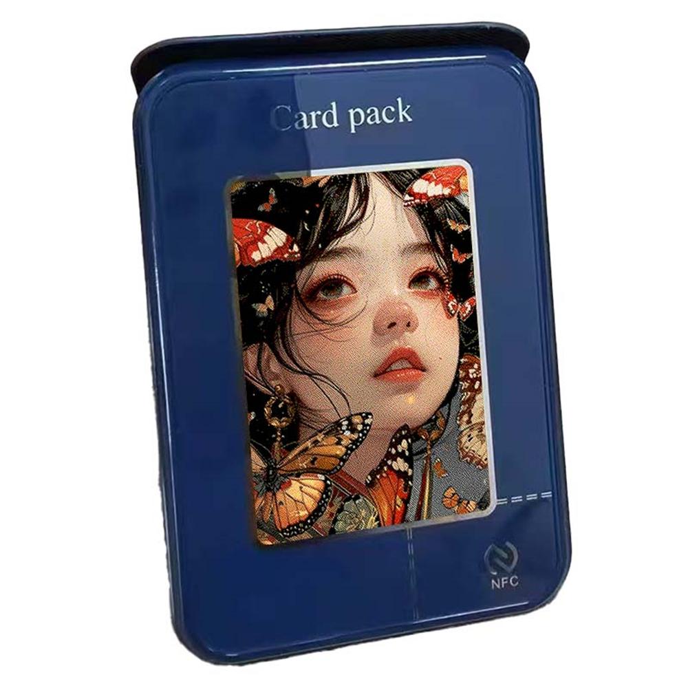 

Чехол для телефона 4 цвета, смарт-держатель кредитных карт, магнитное притяжение, NFC-экран, набор карт для iPhone, Samsung, кошельков Magsafe синий