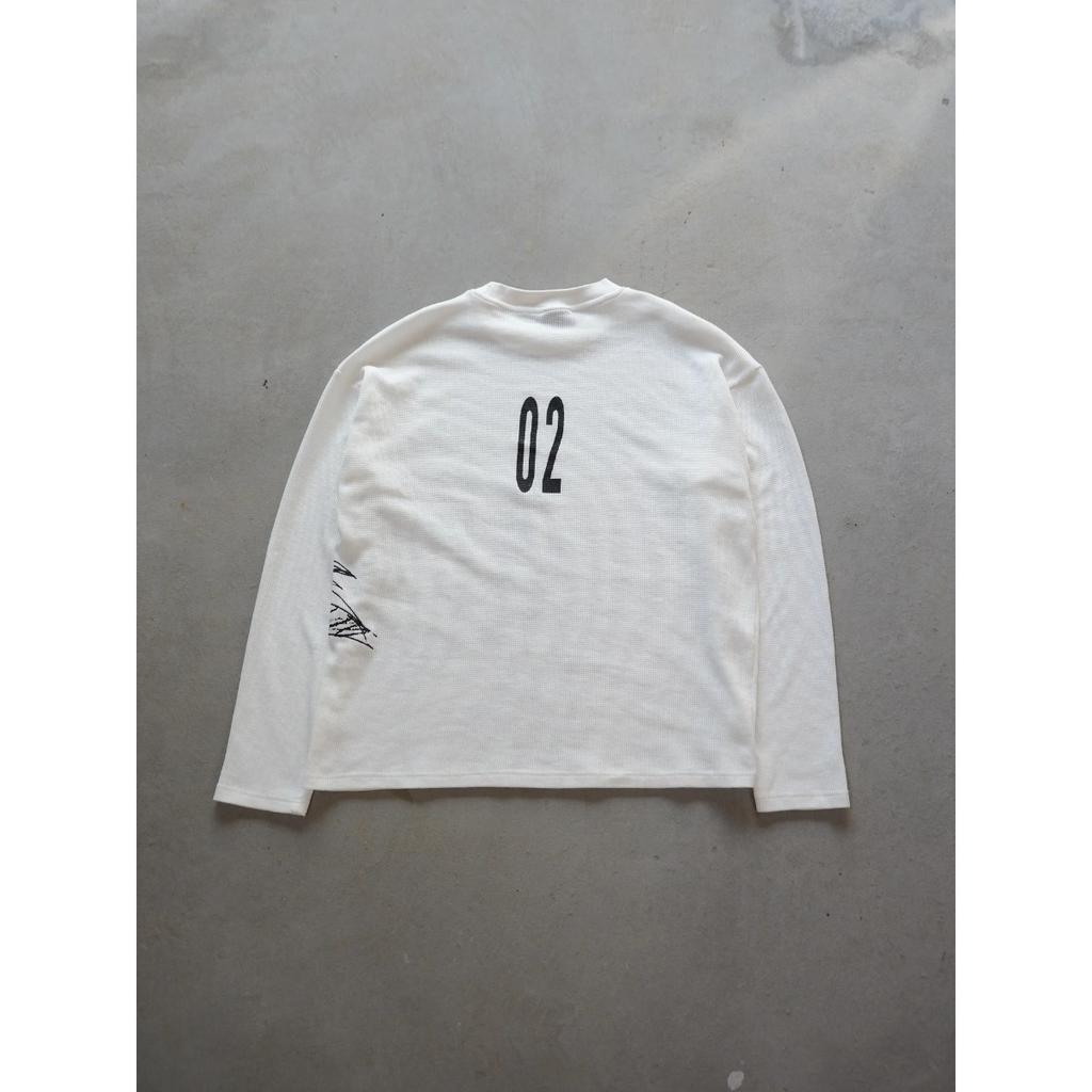 DRIPX Maglietta Termica a Maniche Lunghe Waffle Y2k Quotidiana Casual Stampa Cartoon T-shirt Street Cotone Caldo Top