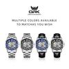OPK Men's Luminous Waterproof Mechanical Watch Hollowed out See through Dial Stainless Steel Strap 6100