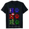 Ho Ho Ho Paw Graphic Oversized Tshirt Christmas Gift Simple Casual Xmas Cotton Tshirt Funny Unisexs Clothing Unisex Tops Tees
