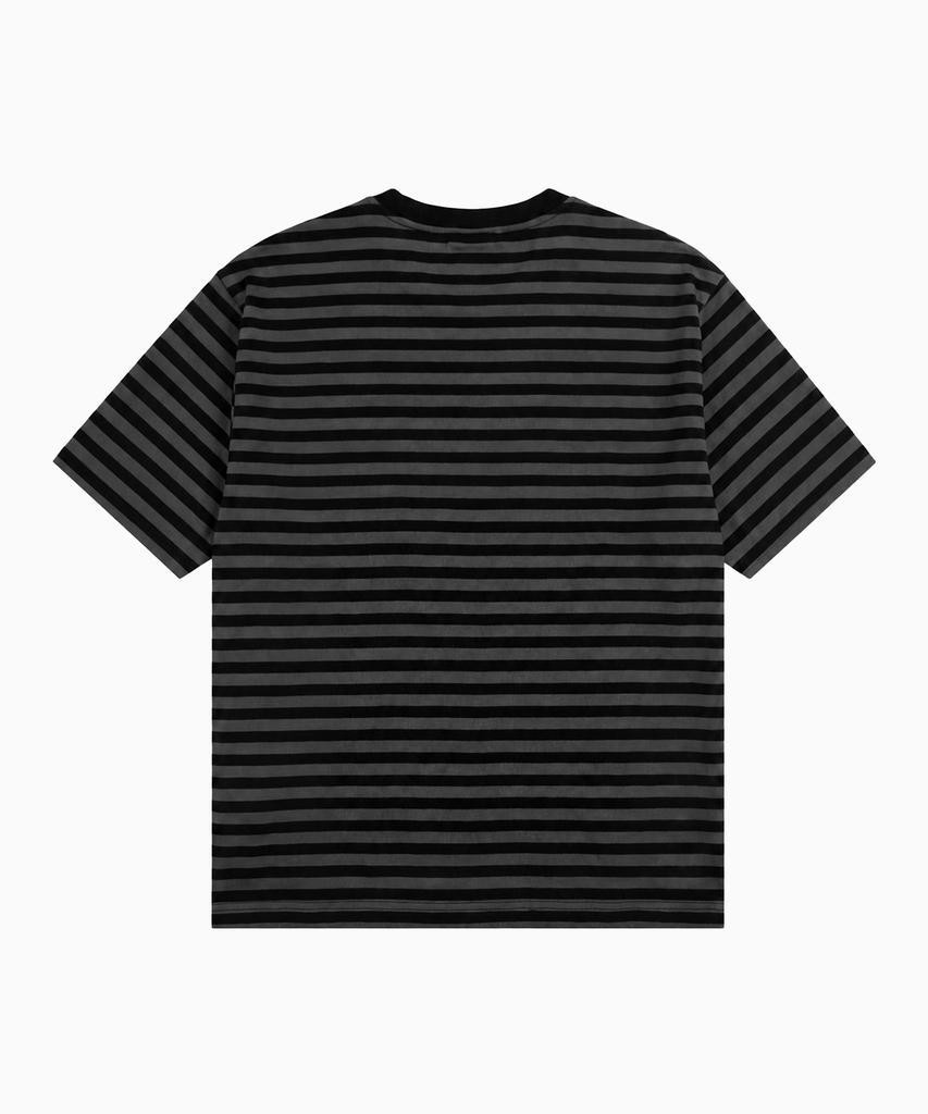 Peulonteuakaibeulaeb Arch Striped Short Sleeve T-Shirt [Black]