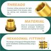Brass For Water Tank Connector for For Water Towers with Dual Thread 1 1 4 Female and 1 1 2 Male NPT Leak Resistant Rubber Rings
