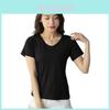 Short Sleeve White Mask Tshirt For Women Summer Loose Vneck Casual Top