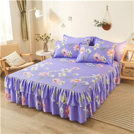 Korean-Style Brushed Princess Bed Skirt - Double-Sided Thickened Simmons Cover