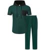 Men  Sports  Leisure  Waverg  Hooded  Hood  Short  Sleeves  Trousers  Set