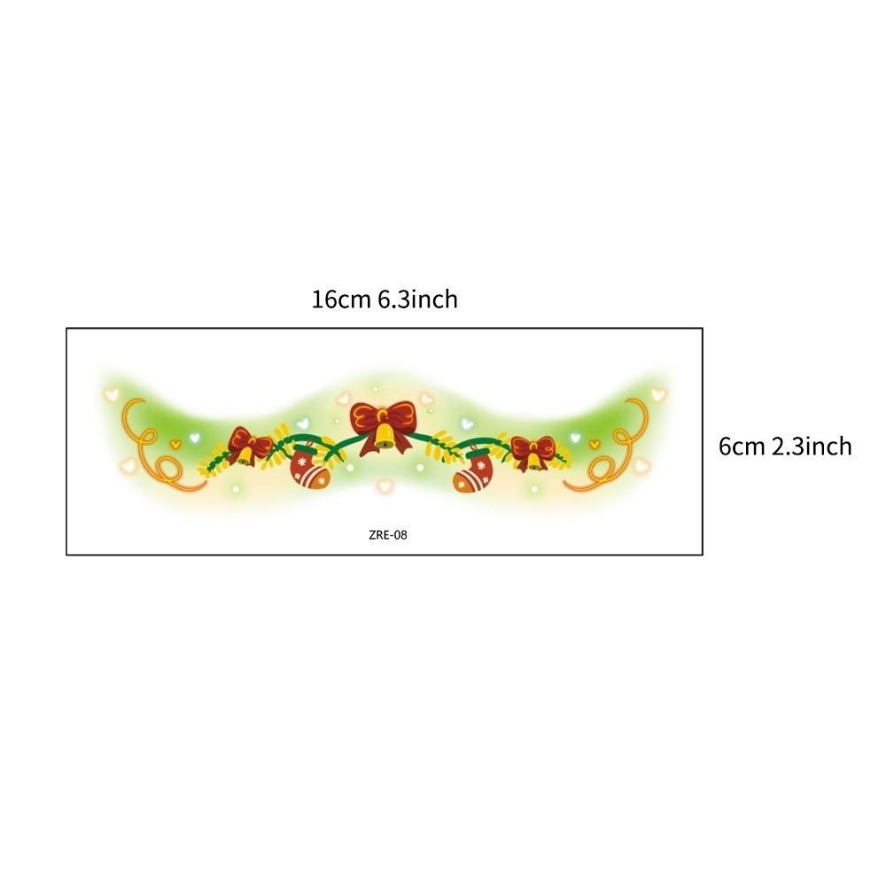 12pcs/set Waterproof Christmas Face Tattoo Colorful Makeup Stamping Cheek Decoration