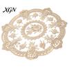 Elegant Lace Doily for Tea Party Retro Round Doily, Embroidered Floral Coaster, 13 Inch Table Decor Sheer Placemat Wedding, Vintage Style