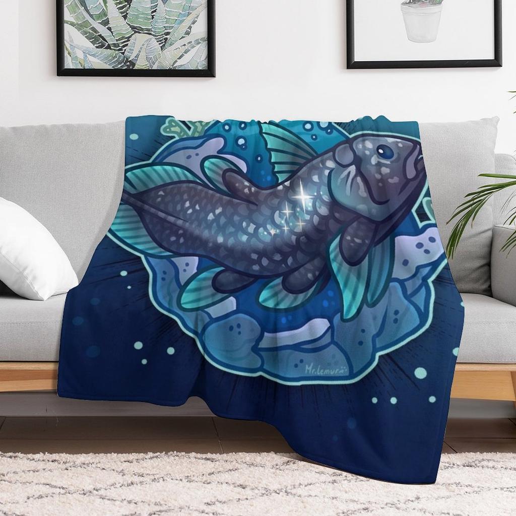 Coelacanth Throw Blanket Cozy Light Blanket for Travel Camping Picnic