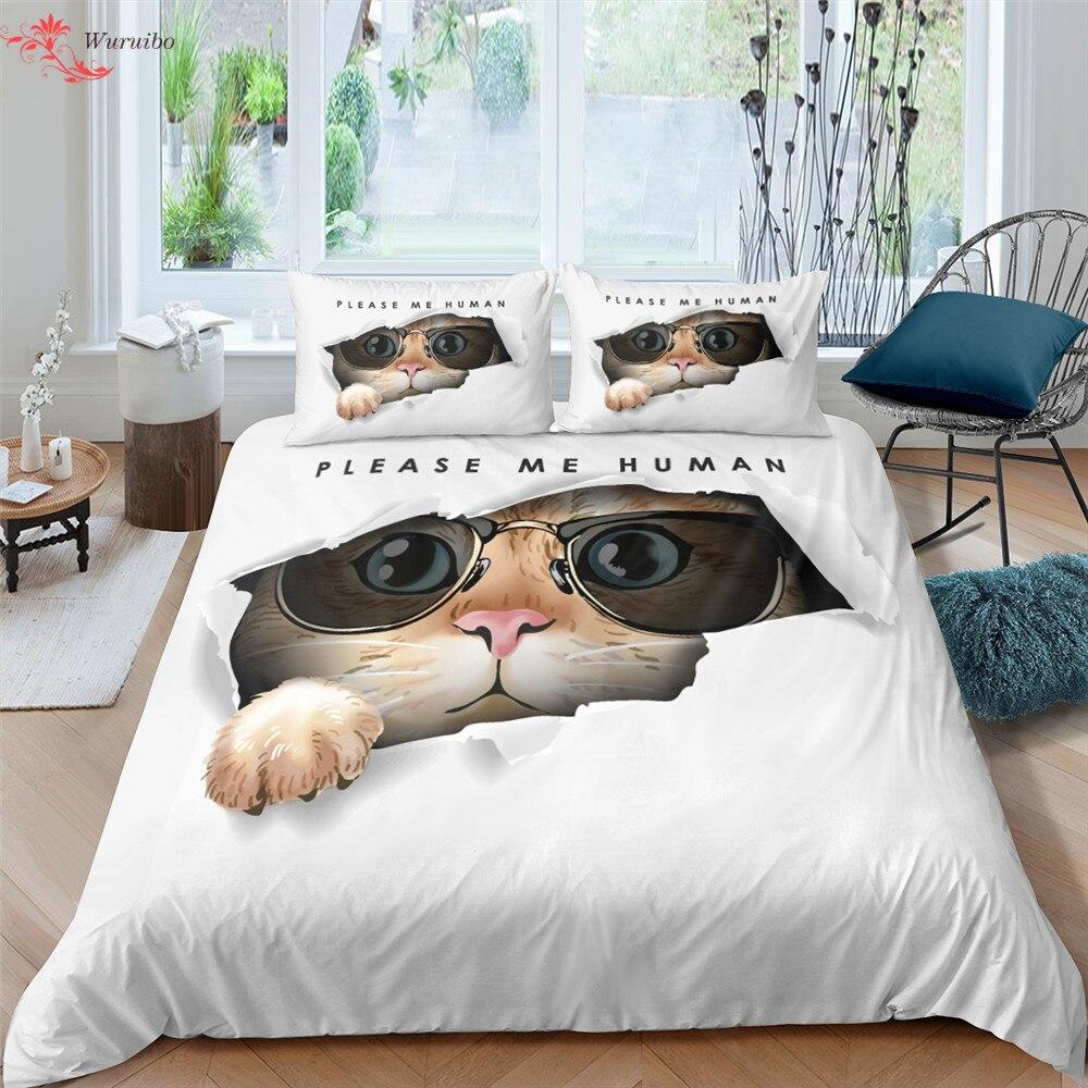 Buy Homesky Christmas Cat Duvet Cover Bedding Set King Single Full