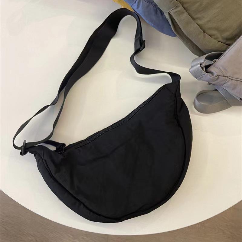 Urban Minimalist Women's Nylon Crossbody Dumpling Bag