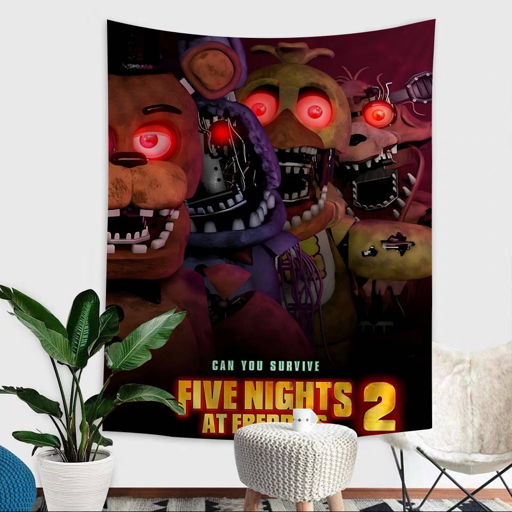 FFNAF FivenightsAtFreddys Anime Tapestry Art Science Fiction Room Home Decor Wall Art Decor