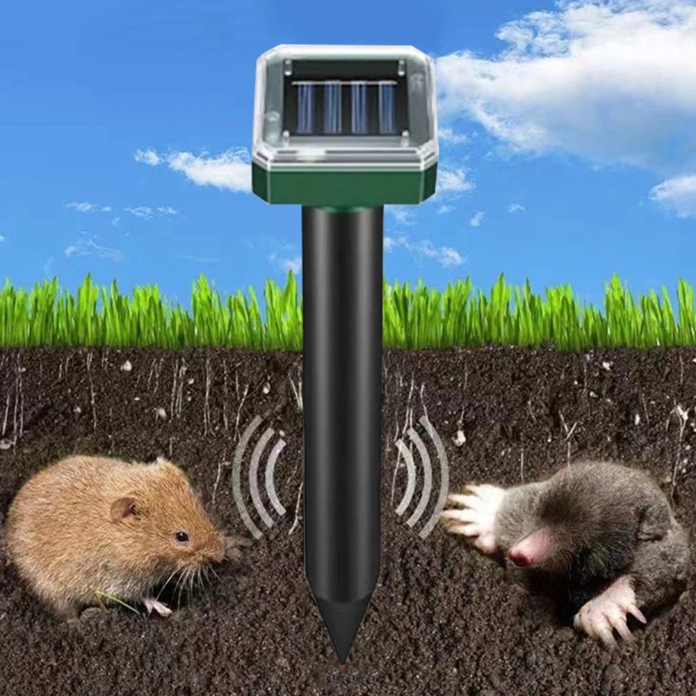 4-20Pcs Solar Mole Repeller Ultrasonic Animal Repellent Outdoor Garden Yard Bird Mouse Rodent Chaser Deterrent Pest Control Tool