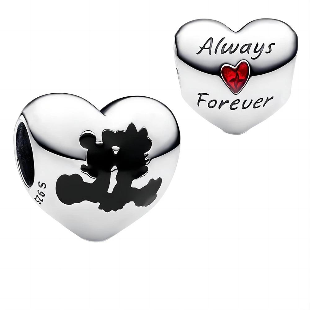 New 925 Silver Mickey Minnie Clip Murano Glass Beads Donald Duck Daisy Fit Original Bracelet DIY Ladies Jewelry