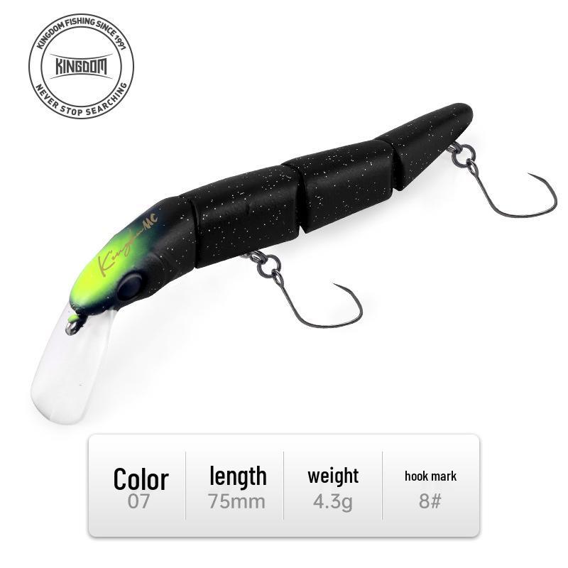 

Meike King Lure: Four-Section Slow-Sinking Trout Minnow with Large Wobble for Effective Fish Attraction.