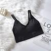 Camisole Bra One-Piece Padded Anti-Slip Versatile Student Solid Color Stripe Small Sling Camisole Underwear