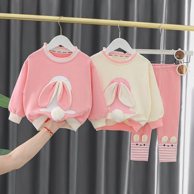 Spring Autumn Baby Clothes Suit Children Girls Fashion T Shirt Pants Two Pcs Set Infant Outfits Toddler Costume Kids Tracksuits
