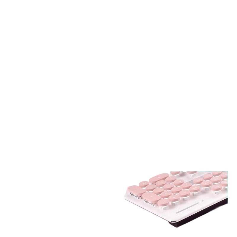 Punk Wired Mechanical Keyboard & Mouse Set with Color-Block Design, Backlit Keys, High Aesthetic, and Enhanced Tactile Feel for Office and Gaming Use