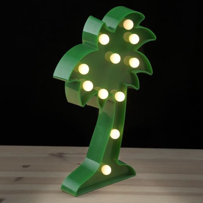 Lampe decorative - Essentiel - Palmier LED - Vert - Hauteur 25 cm - Intérieur