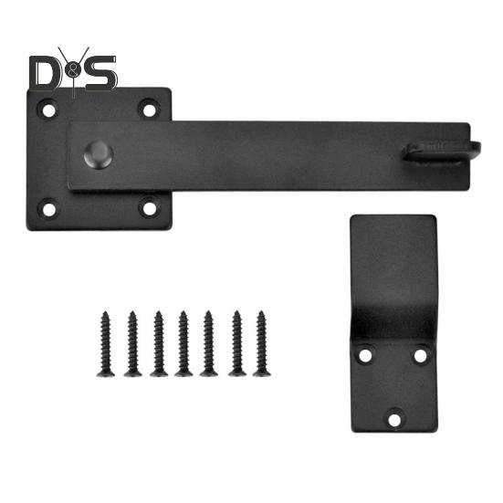 Barn Door Flip Latch with Mounting Accessories 360-Degree Rotation Privacy Security Easy To Install Sliding Door Latch Gate Latch