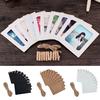 10 Paper Photo Frames with Clips and String for Creative Wall Art Display
