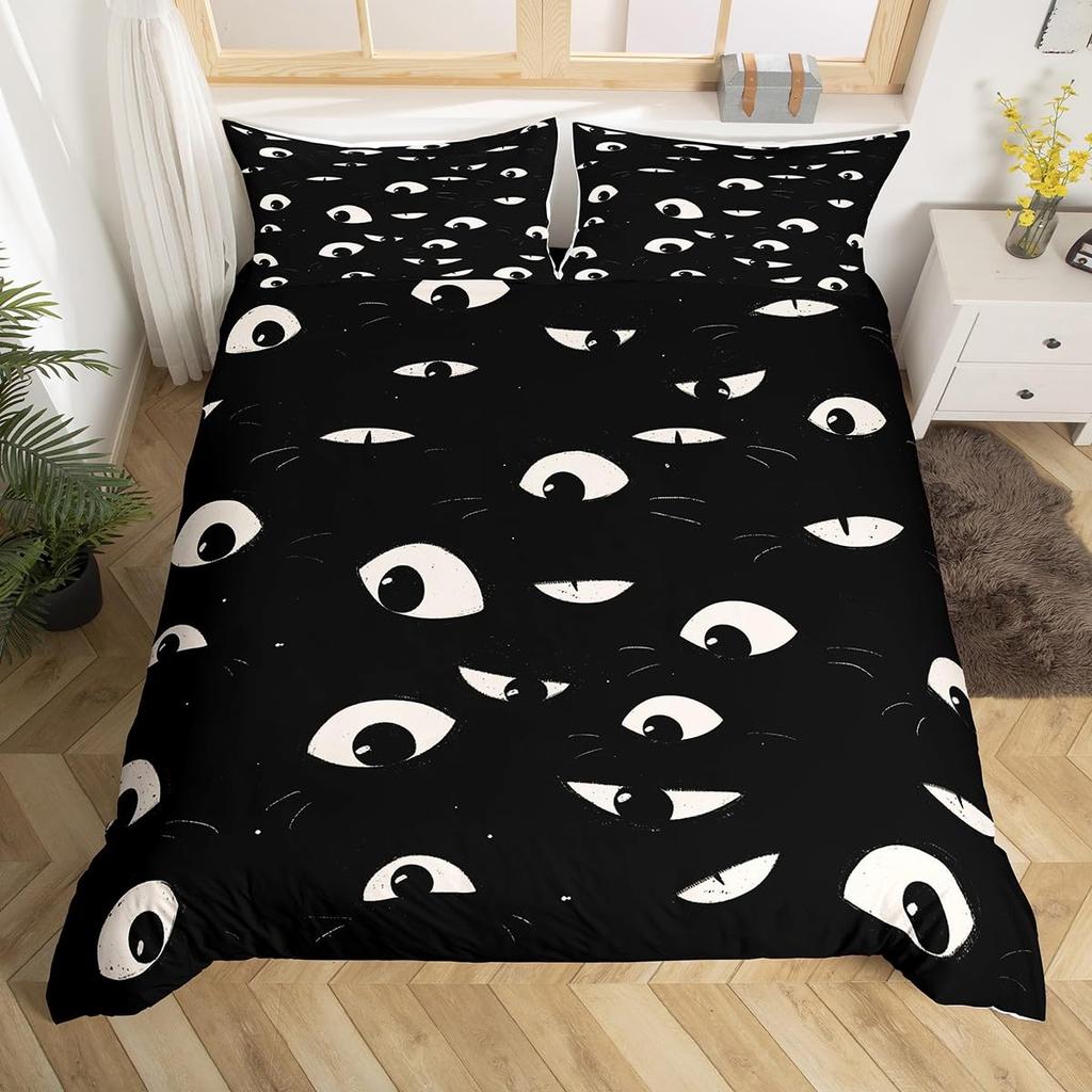 Eye Duvet Cover Set For Teens Adults Quilt Covers Queen King Size Lightweight Down With 2 Pillowcases 1 Duvet Cover No Comforter