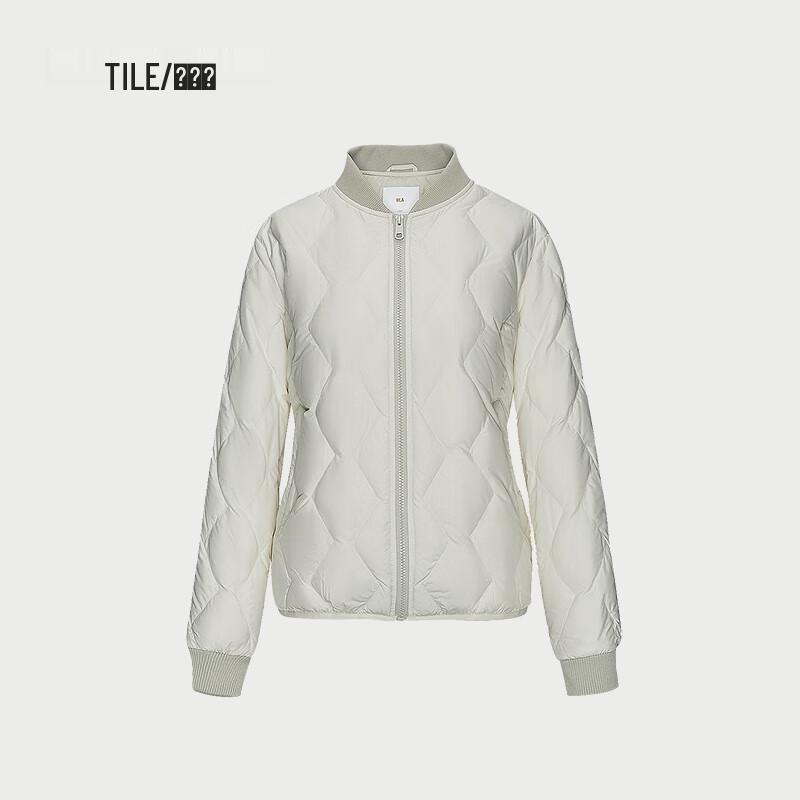 HLA Women's Baseball Collar White Duck Down Jacket