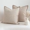 Chenille Throw Pillow Covers Textured Geometric & Solid Cushion Cases Boho Farmhouse Pillowcase for Living Room Couch Decor