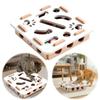 Cat Puzzle Maze Holes Toys Felt Box With 3 Ball Kitten Nail File Scratcher Mental Felt Maze Box for Indoor Cat