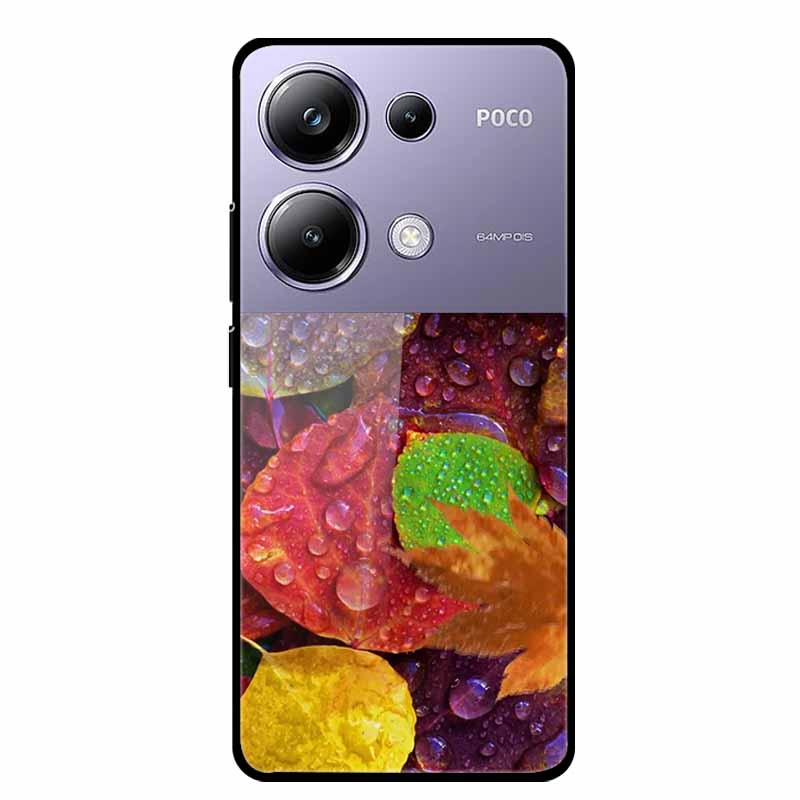 Painting Cover For Poco M6 Pro GlassTempered Glass Case Hard Back Shield for Xiaomi Poco M 6 Pro 6.67" Colourful Phone Fundas