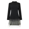 Muse Womens/Ladies Pearl Long-Sleeved Party Mini Dress