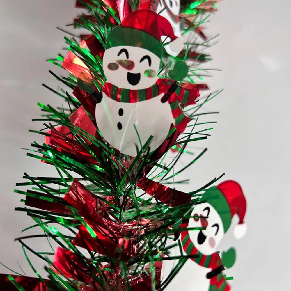 2M Merry Christmas Decorations Strip Ribbon Christmas Tree Ornament Bears Gingerbread People Snowmen New Year Supplies Red Green