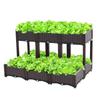 Outdoor Flower & Vegetable Planter: Large Rectangular Plastic Box for Balcony & Rooftop Gardening
