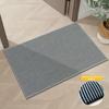Faux Leinen Anti-Rutsch Fußmatte TPR Selbstklebend Waschbar Eingangsteppich Wasserabsorbierend Fleckenabweisend Retro Hauseingang Bodenmatte