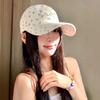 Dongdaemun Wind Soft Top Small Floral Baseball Hat Embroidered Letters Casual Pink Cap Female Face Small